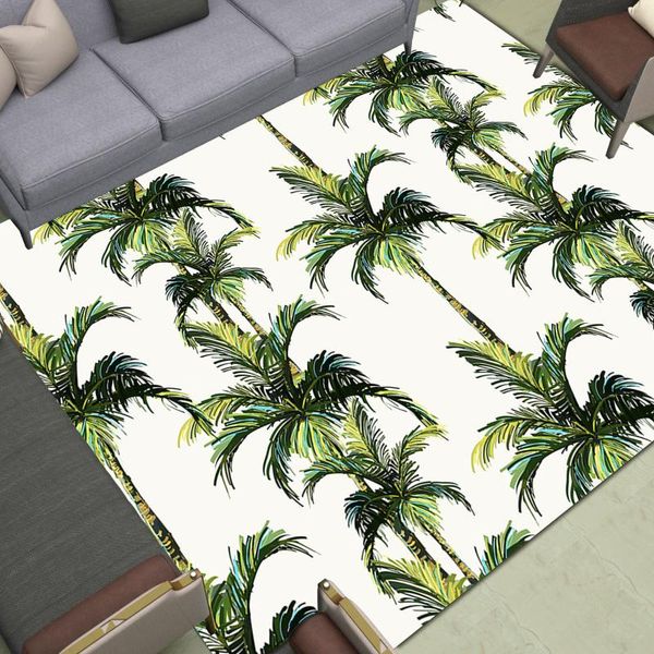 

coconut tree stripe area rugs large home living room bedroom carpet floor decor summer welcome doormat natural green plants carpets