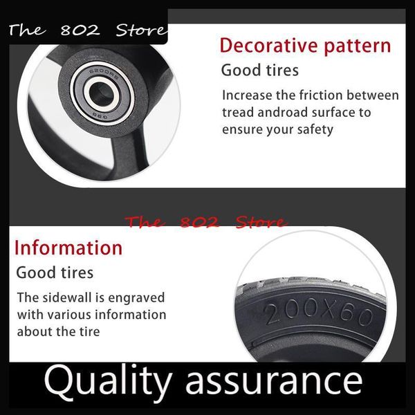 

motorcycle wheels & tires 200x60 scooter solid 8 inch non inflatable explosion proof tyres and hub/rim for electric