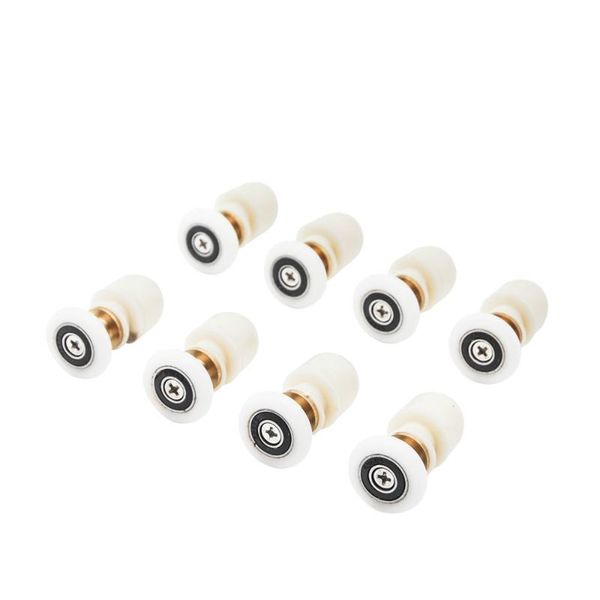 

4pcs/8pcs 1 set 19/23mm/25mm/27mm brass&nylon single wheel pulley bearing sliding glass door rollers for shower cabin bathroom other hardwar