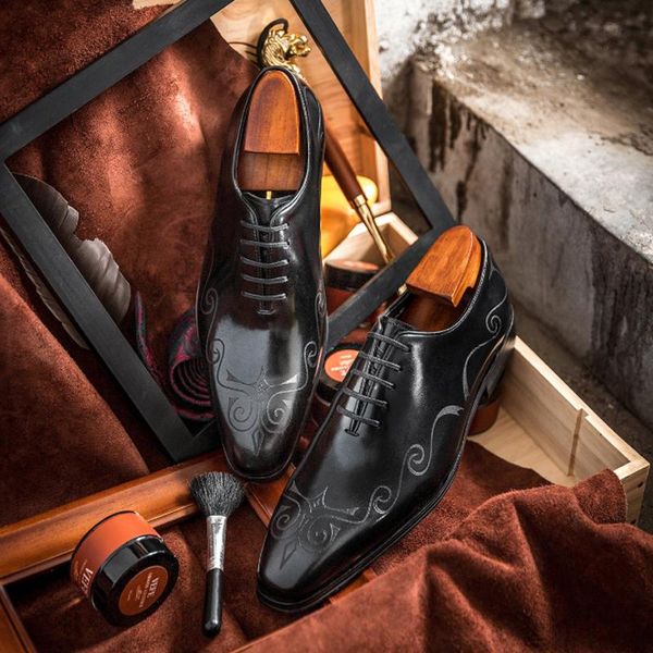 

[banquet shoes] 2021 autumn and winter korean leather shoes men's business formal wear first layer cowhide derby dress, Black