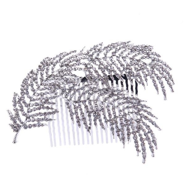 

hair clips & barrettes feather style rhinestone combs alloy beautiful wedding accessories elegant bridal jewelry ornament deocoration, Golden;silver