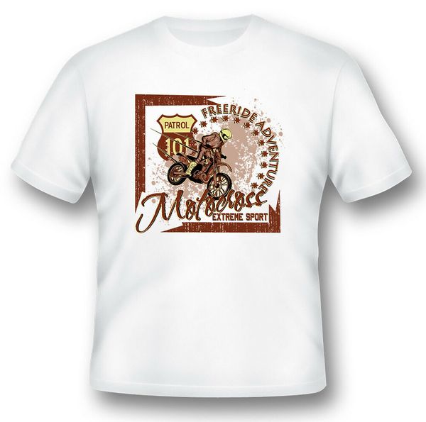 

ide adventure motorcross extreme black or white tee shirt, White;black