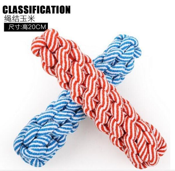 

dog apparel 1pc pet toy cotton rope stick corn cob training bite-proof teeth cat teddy supplies