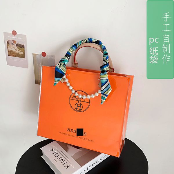 

applicable to the transformation of green paper bag hand shopping manual diy material tool accessories pvc outlets outlets