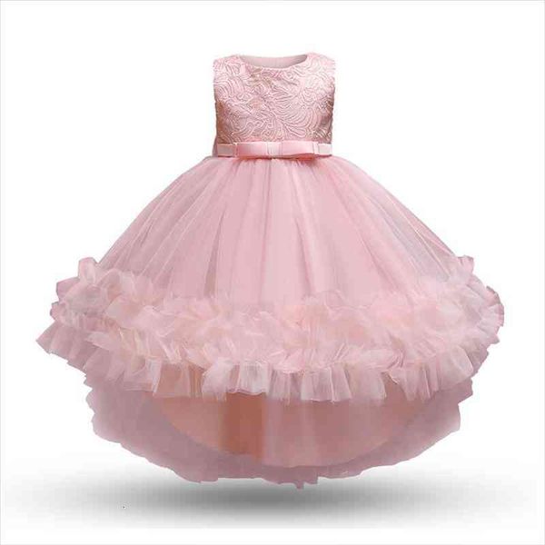 

grace girl birthday party wedding communion kids ceremony princess dress lace colorful ball gown teen children dress size 4-10t, Red;yellow