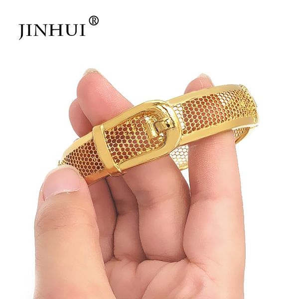 

jin hui fashion lady luxury gold color jewelry bangles ethiopian african women dubai bracelet party wedding gifts bangle, Black