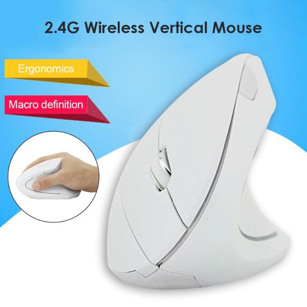 

wireless vertical mouse 2.4ghz usb receiver 6 buttons 800 1200 1600 dpi adjustable ergonomic optical mice for pc accessories