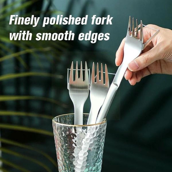 

forks multi-purpose 304 steel watermelon fruit cutting fork portable can cut tableware design be creative 1pcs r9r5