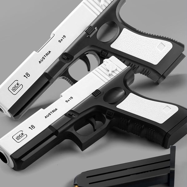 

gentleman white shell glock desert eagle pistol bullet soft glue children's machine boy toy gun