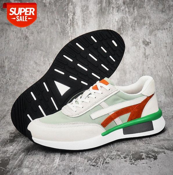 

sports style men's casual shoes low-round toe color-blocking running #xg8m