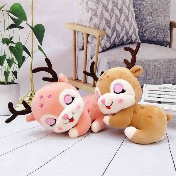 

cute plush toy dream cartoon lying posture deer doll bed decorative pillow