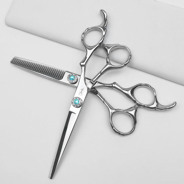 

hair scissors 6.0'' jp 440c professional hairdressing set cutting& thinning barber shears stainless steel barbershop