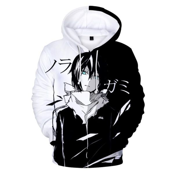 

men's hoodies & sweatshirts fashion oversized noragami 3d cool sweatshirt pullover harajuku hoodie print men/women sportswear anime clo, Black