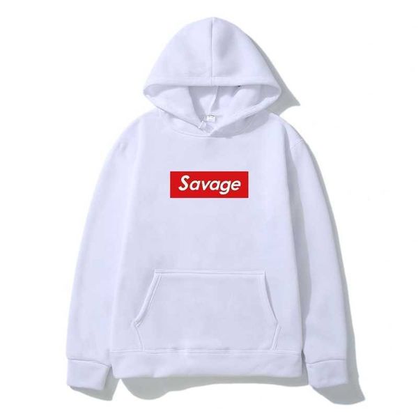 

hoodieship hop fashion brand savage sweater with cashmere hoodie s-xxxl, Black