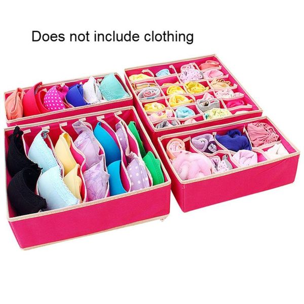 

storage drawers 4pc/set underwear bra organizer box bags drawer closet organizers boxes for scarfs socks