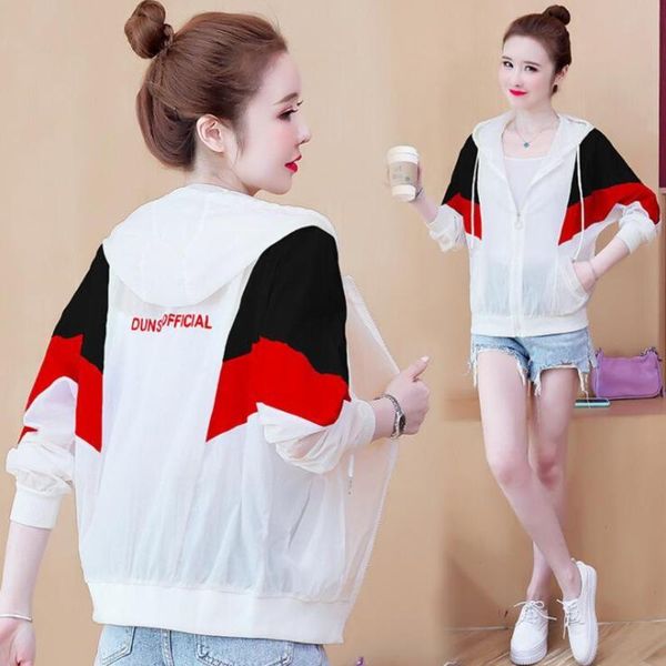 

women's jackets #5362 summer jacket women bat sleeved spliced color womens and coats loose windbreaker thin overcoat woman zipper, Black;brown