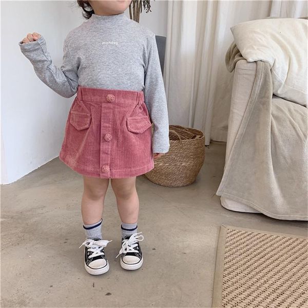 

skirts chifuna winter fall sutumn fashion high waist corduroy for girls child skirt kids, Blue