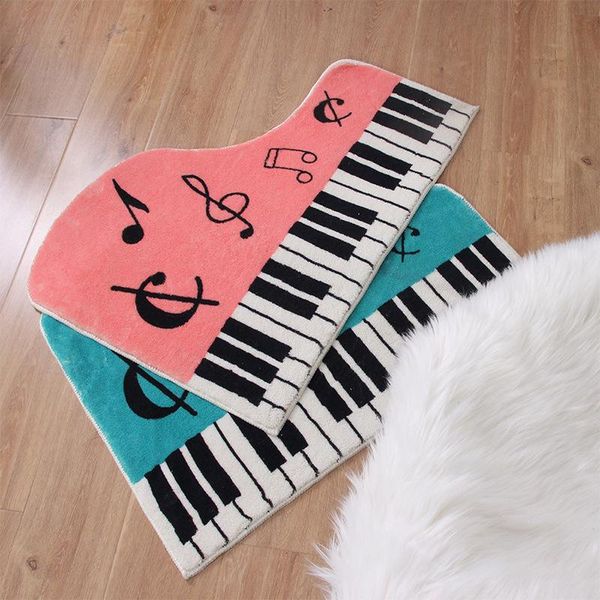 

cartoon piano pattern doormat living room entrance decor water absorption non-slip bath mat floor carpet soft kitchen rugs carpets