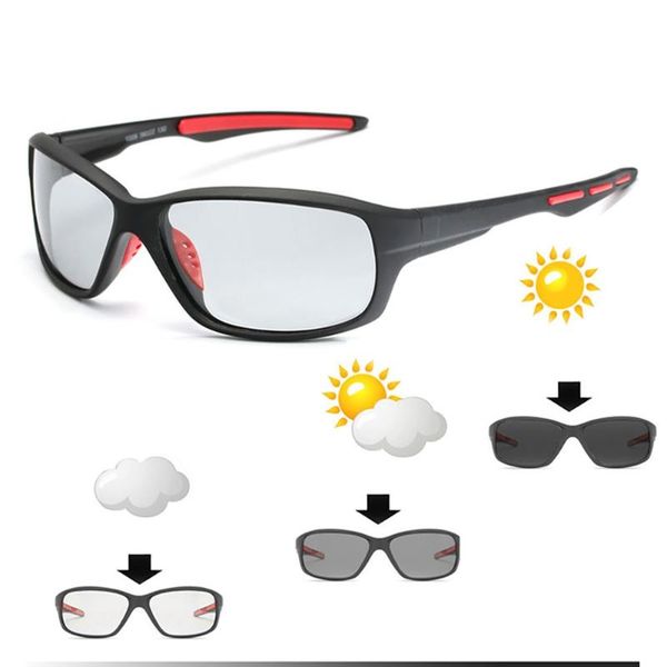 

outdoor eyewear pochromic polarized cycling glasses sports color-changing lens bicycle sunglasses riding fishing
