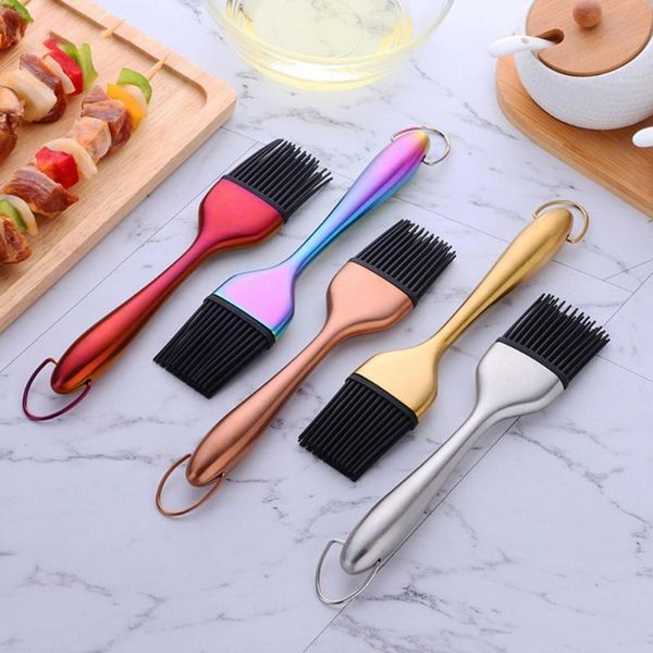 

tools & accessories barbecue brush heat resisting portable safe baking tool silicone bbq cooking pastry oil for home
