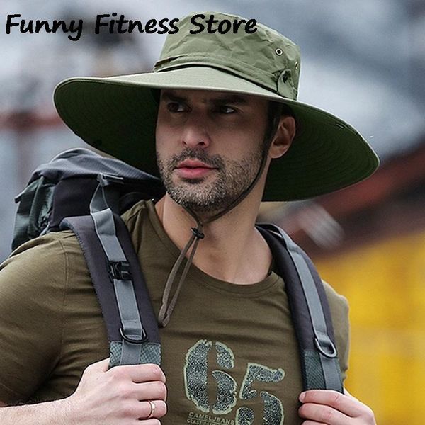 

outdoor hats men fashion bucket hat panama camping fishing climbing hiking sun cap summer jungle hunting casquette camo boonie, Black;white