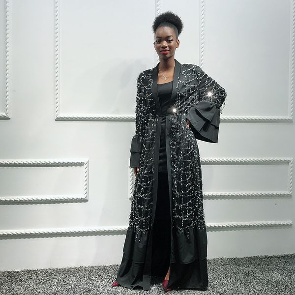 

kaftan abaya kimono hijab muslim fashion cardigan dress caftan maroc maxi dresses islam clothing abayas for women robe femme, Red