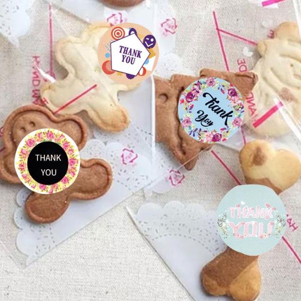 

500pcs animal thank you stickers round seal label for candy gift box packing bag 54dc wrap