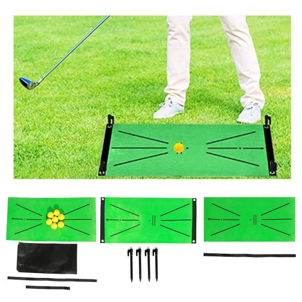 

golf training mat for swing detection batting, practice aid game portable turf gifts enthusiasts aids
