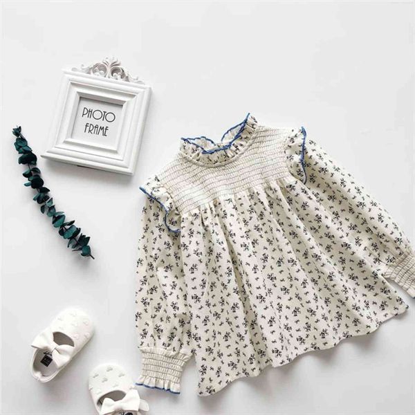 

girls shirt korean version of the female bbaby floral childrens cotton spring autumn long sleeved, White;black