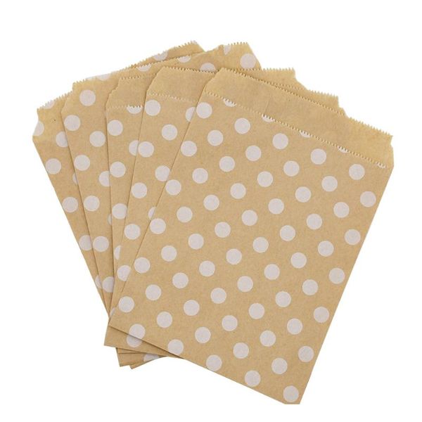 

gift wrap 5-50pcs paper bags treat candy bag polka dot christmas birthday party year favors supplies 13x18cm