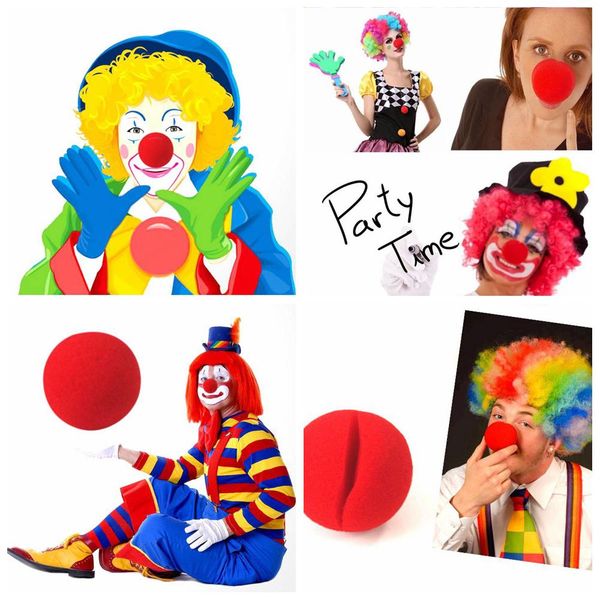 Magische rote Schwammkugeln Clip Schaum Clown Nase Kostüm Party Kostüm Cosplay Comic Halloween Weihnachten Party liefert Kinder