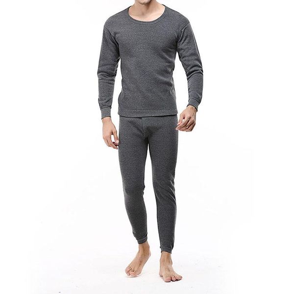 

men's thermal underwear male long johns sleepwear pajama +pants set, Black;white