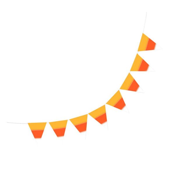 

party decoration 1pc creative fall decorative banner bunting garland for decor (assorted color)