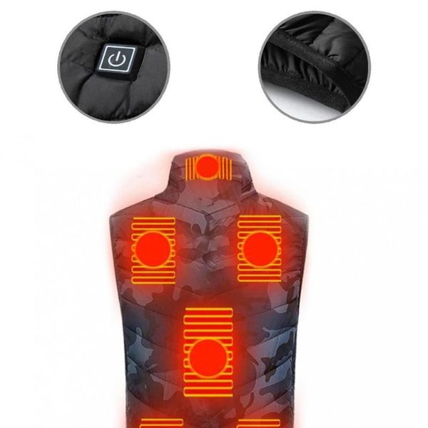 

men's jackets 3d cutting usb heated thicken warm zipper closure winter heating jacket for hunting, Black;brown