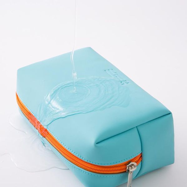 

solid color cosmetic bag pu hand holding storage mini bags & cases