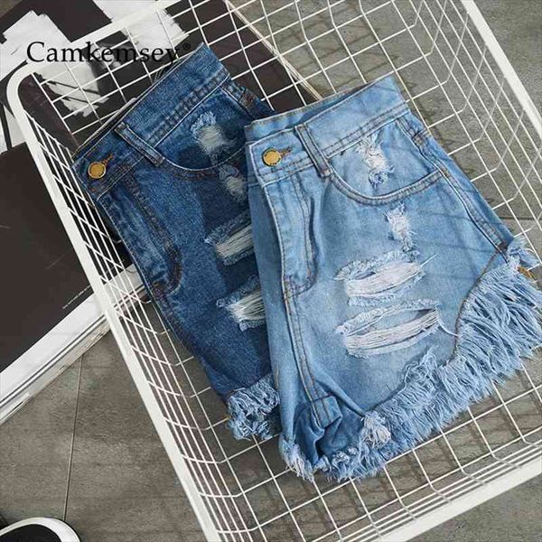 

basic summer denim fashion womens short ripped holes cuffed casual high waist blue jeans, White;black