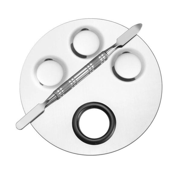 

nail art kits stainless steel polish palette gel mixing rod spatula set for eye shadow painting makeup tool stamping plates manicure