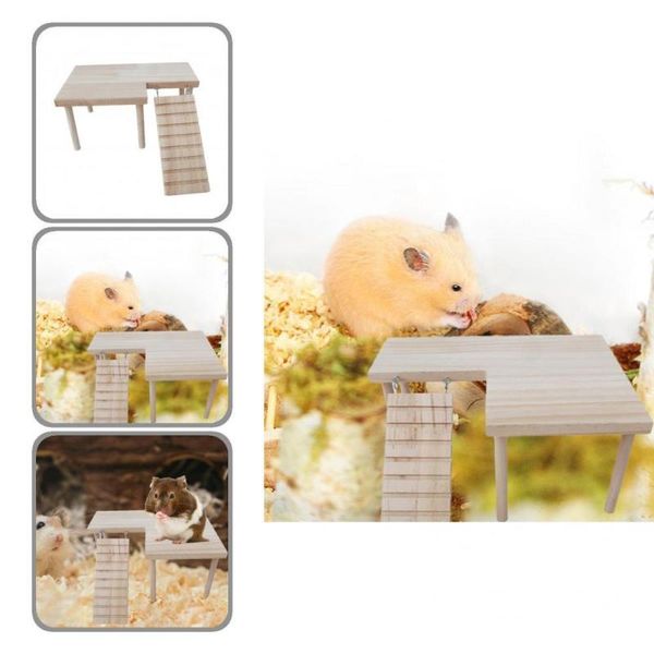 

small animal supplies safe hamster climbing ladder toy chinchilla stand natural wood play ground