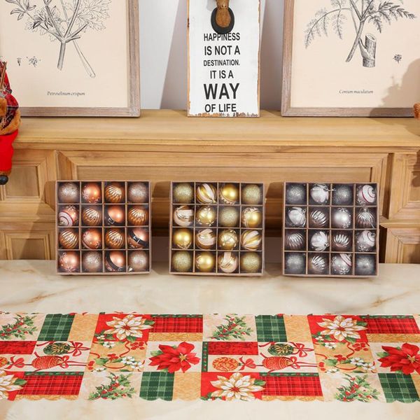 

party decoration 16pcs christmas tree ball shatterproof multi color hanging for home year essential pvc decor