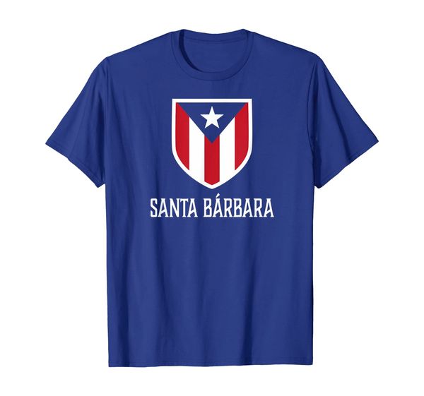 

santa barbara, puerto rico - rican camiseta t-shirt, White;black