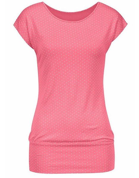 

vintage polka dot print summer t shirt for women short sleeve slim t-shirt round neck casual female tees new, White