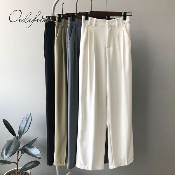 

summer women wide leg high waist casual loose tousers palazzo pants 210415, Black;white