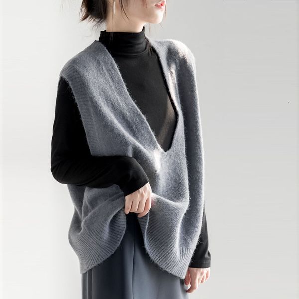 

sweaters autumn for vest v neck sweater women sleeveless knitted, White;black