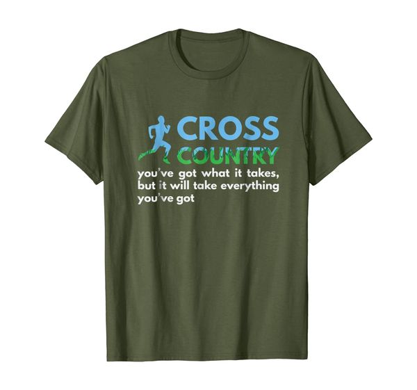 

you've got what it takes cross country running quote t-shirt, White;black