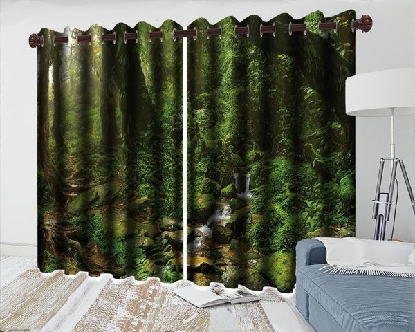 

curtain & drapes 3d design for bedroom romantic landscape beautiful forest scenery decorative interior blackout curtains