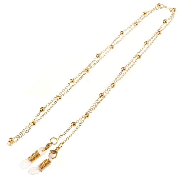 

sunglasses cases & bags women chain stainless steel beaded reading glasses eyewear chains eyeglasses cord neck strap rope lanyard