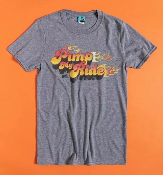 

official mtv pimp my ride grey marl t-shirt, White;black