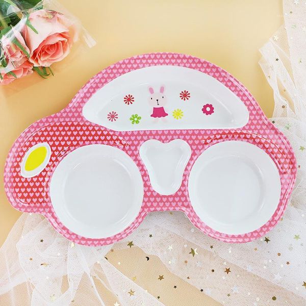 

flatware sets kids cartoon children dinnerware set plates and bowls anti- melamine tableware for baby car cute1