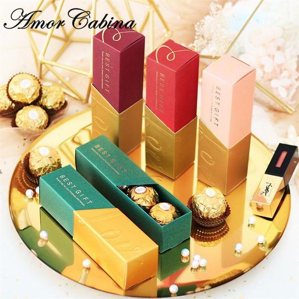 

gift wrap 100pcs creative lipstick candy box wedding favor baby shower birthday party supplies decoration package bags