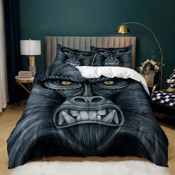 

bedding sets monkey set single twin full  king size simian bed aldult kid bedroom duvetcover 3d print 019